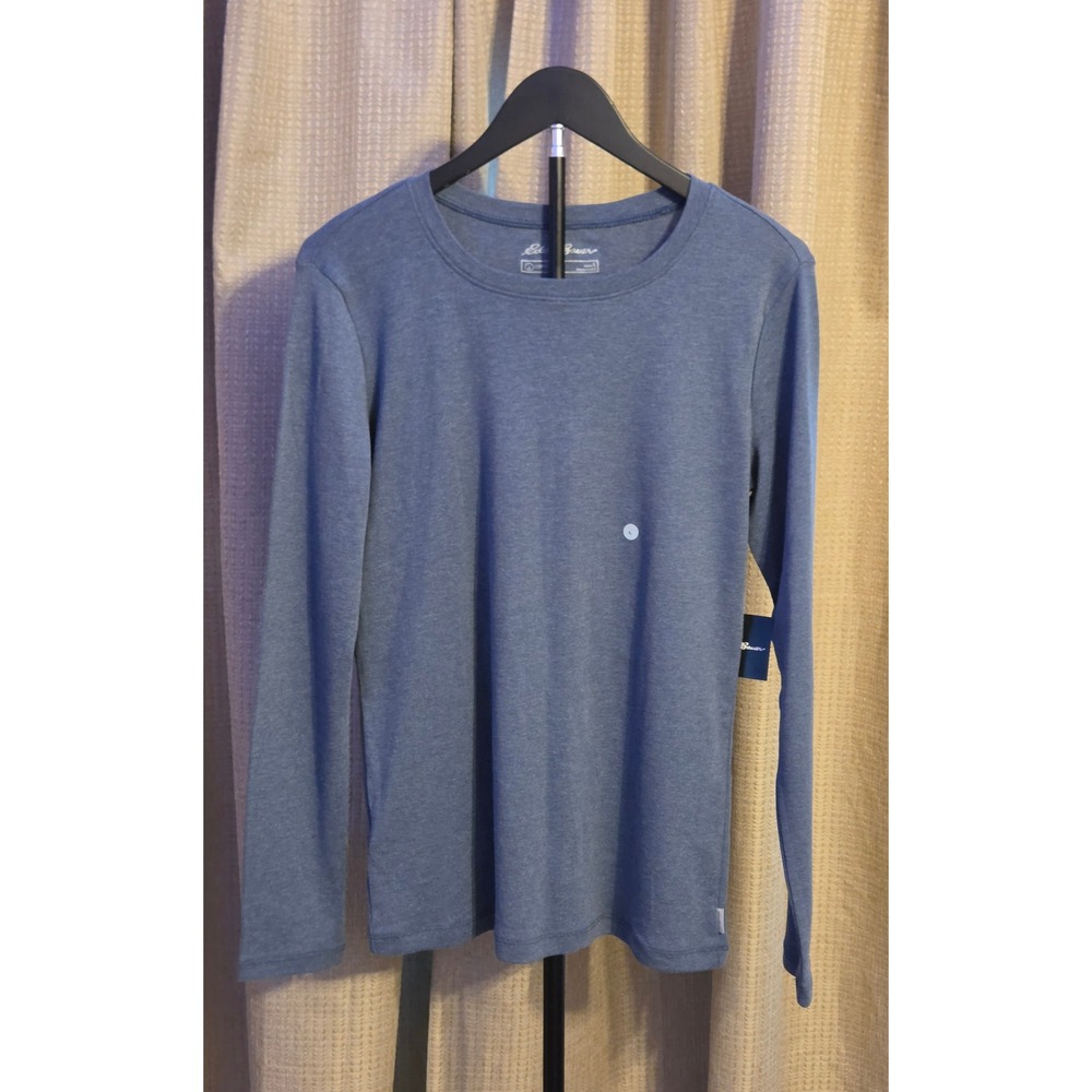 NWT Eddie Bauer Long Sleeve T-Shirt‎ Women's Size Large Blue